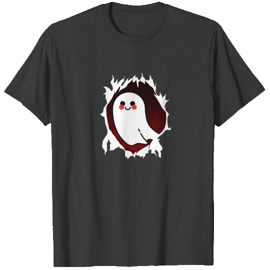 Cute Ghost Ripped Shirt T-shirt