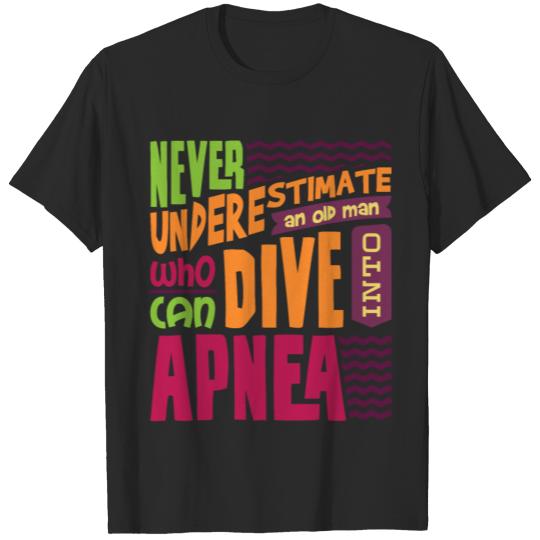 Old Man Freediving Gifts For Apnea Freedivers T-shirt
