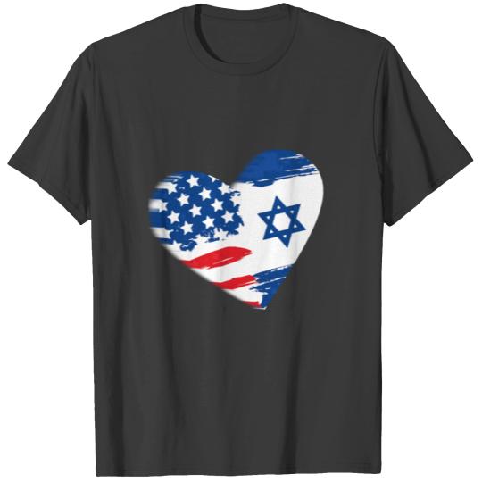 USA Israel friendship judaism jewish gift idea T-shirt