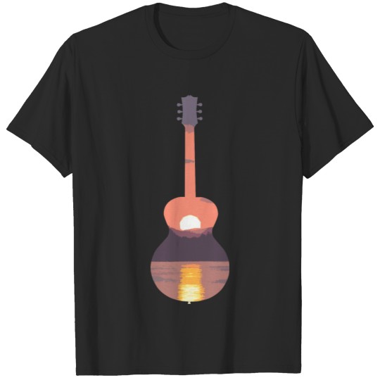 Discover Guitar Sunset Romantic Mood for Guitarist T-shirt