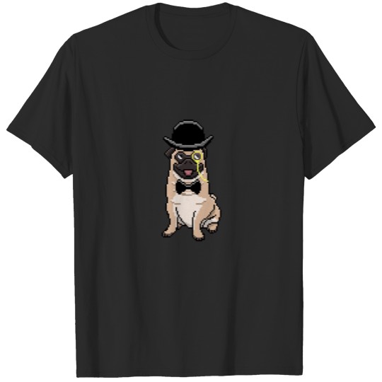 Discover Sir Pug Dog Pixelart Gift Idea T-shirt