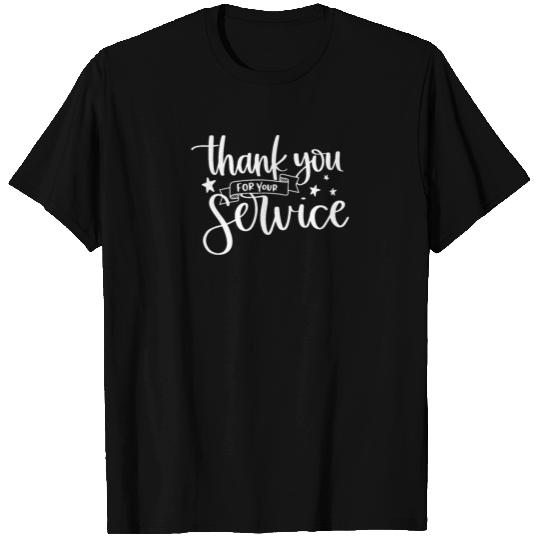 Text Thank You For Your Service Veteran T-shirt