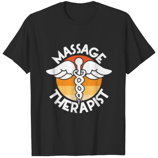 Discover Massage Therapist healthy aesculapian staff T-shirt