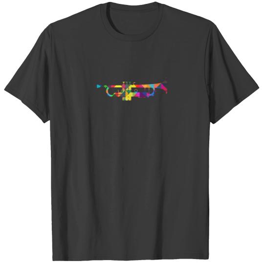 Trumpet Geometric Pattern T-shirt
