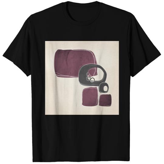 Retro Abstract Design in Charcoal Grey and T-shirt