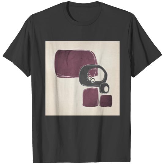 Retro Abstract Design in Charcoal Grey and T-shirt