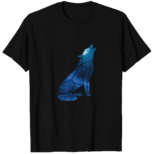 Geometric Wolf Moon T-shirt