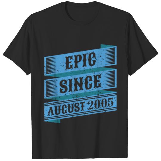 Discover 2005 Birthday Gift Epic Since 2005 Bday T-shirt
