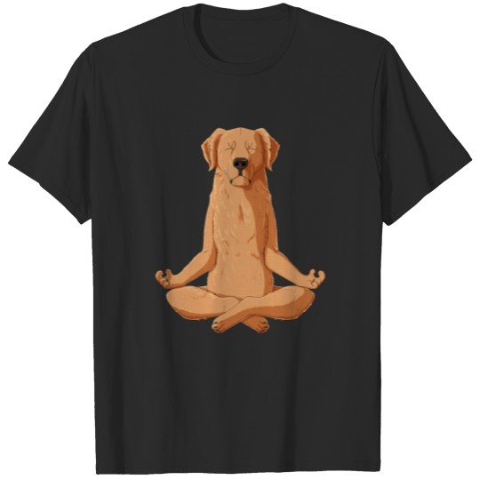Discover Yoga Golden Retriever Dog T-shirt