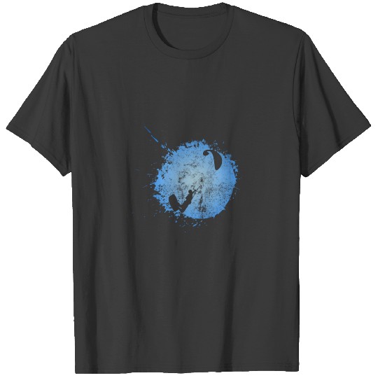 Kiteboarding Paint Splashes Surfing Gift T-shirt