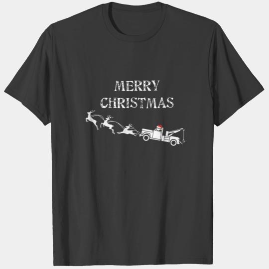 Tow Truck Driver Ugly Christmas Gift T-shirt