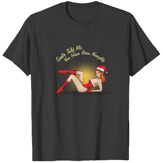 Christmas Pinup Girl Sexy Xmas Naughty T-shirt