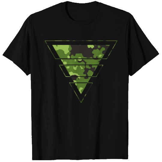 Triangle camouflage design T-shirt