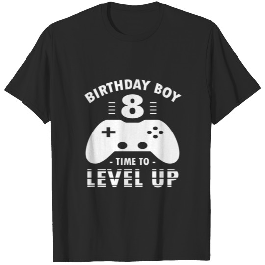 Discover Birthday Boy 8 Time To Level Up - 8th Birthday T-shirt