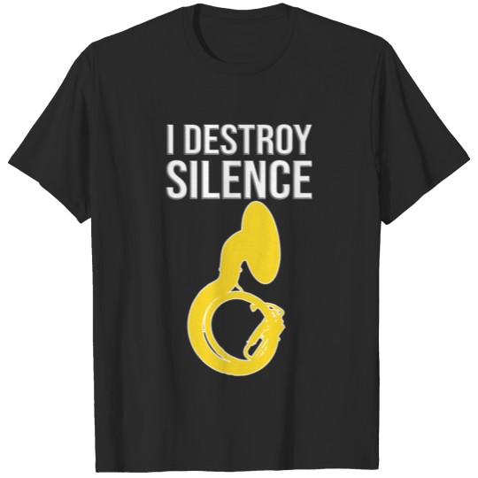 Discover Sousaphone - I destroy silence - Funny Sousaphone T-shirt