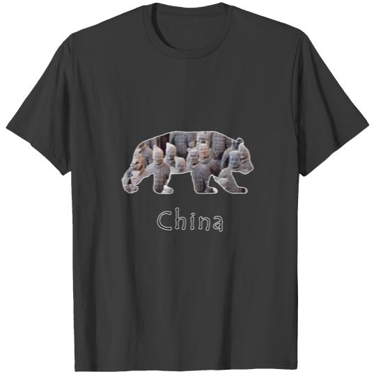 China Panda Terracotta Army Gift Idea T-shirt
