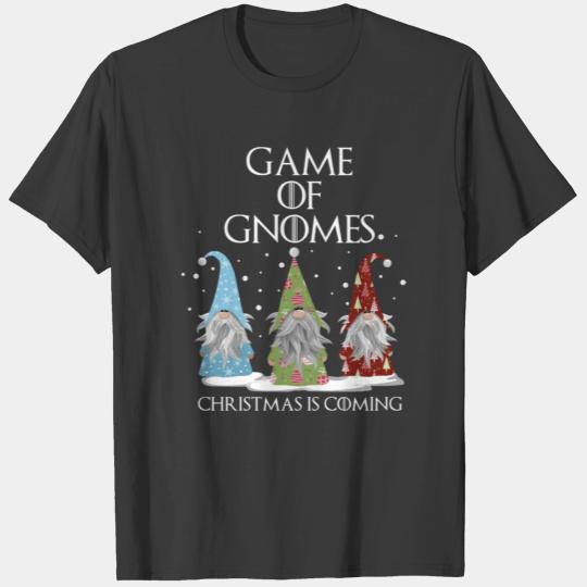 Game Of Gnomes Christmas Is Coming Funny Three T-shirt