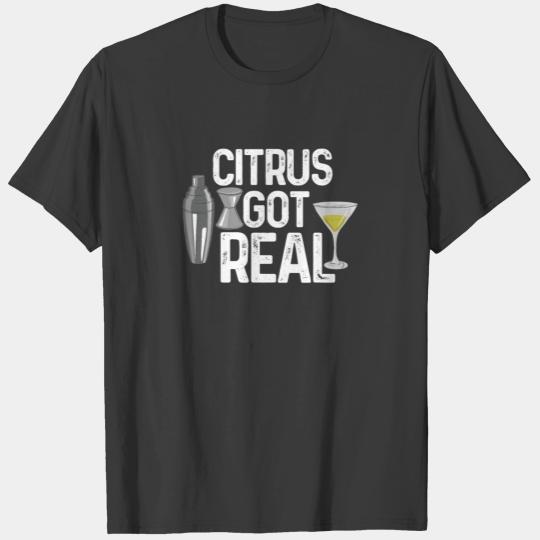Citrus Got Real Funny Bartender Christmas Gift T-shirt