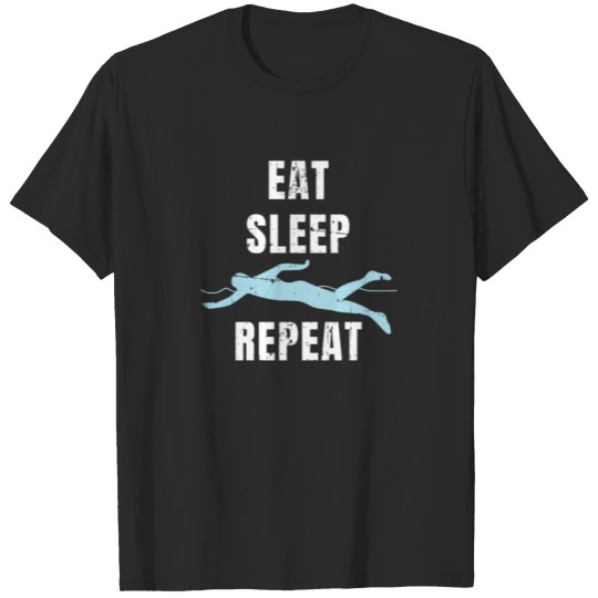 Discover Eat Sleep Swim Repeat Swimming Swimmer Gift T-shirt