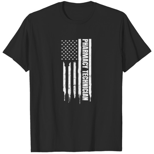 Discover Pharmacy Technician Patriotic American Flag Gift T-shirt