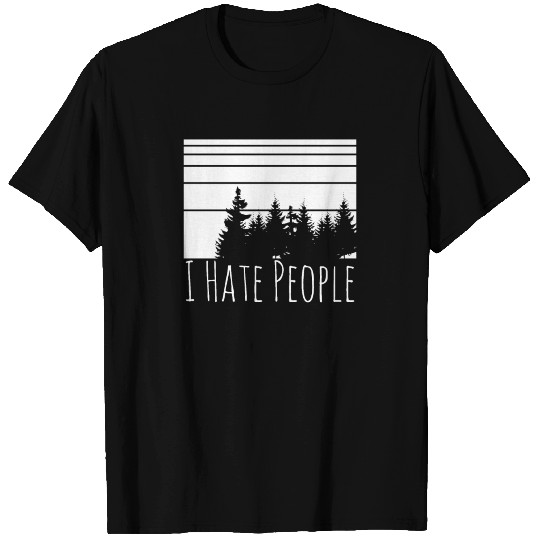Funny Camping retro Design i hate people T-shirt