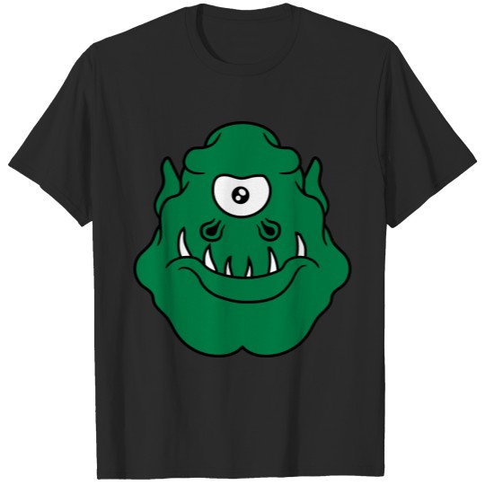 Discover cyclop evil monster face one-eyed cartoon horror h T-shirt