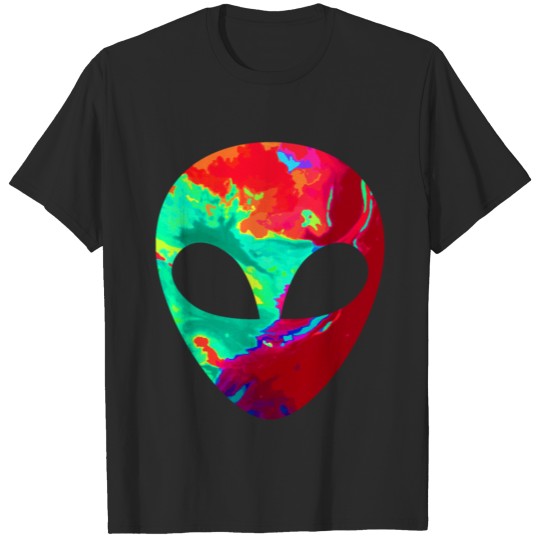 Discover Scifi Alien UFO Aliens Scary Face Mask Tie Dye T-shirt