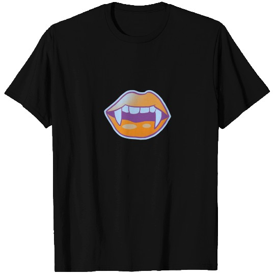 Sexy Halloween vampire lips blood T-shirt