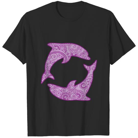 Dolphins in a circle T-shirt