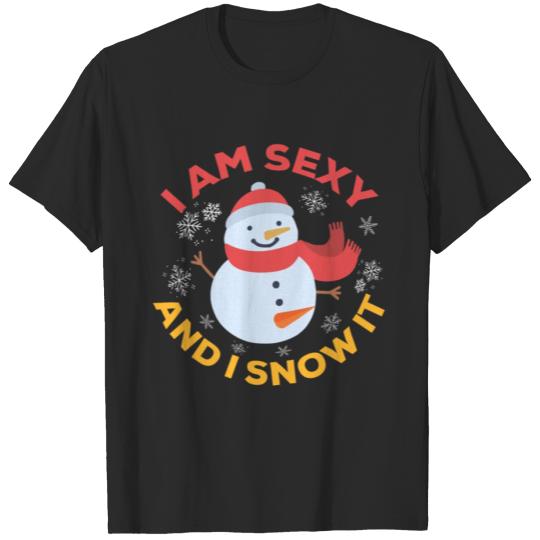 Discover Funny Sexy Snowman Slogan funny T-shirt