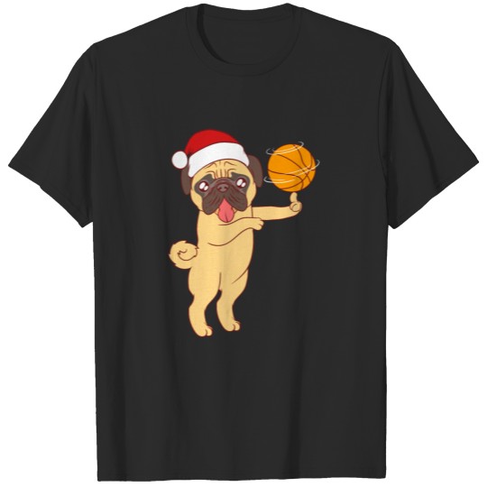 Discover Dog Pug Pet Paws Merry Christmas December 25 T-shirt