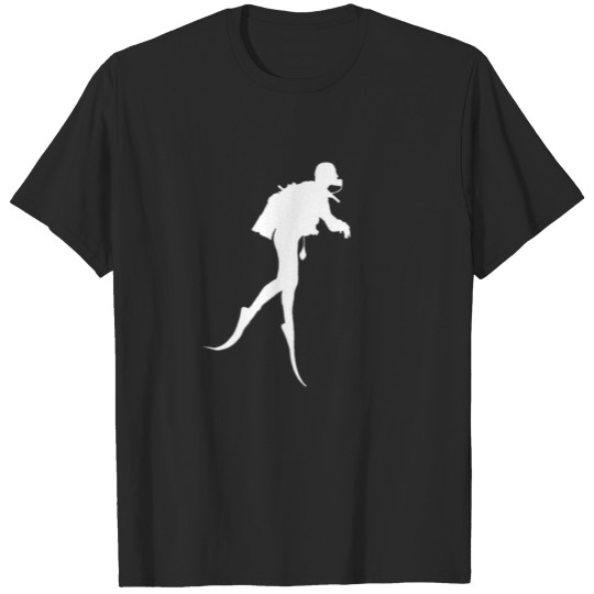 Discover Silhouette Diver Diving underwater sea hobby love T-shirt