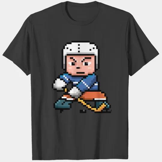 Hockey Winter Sports Tee pixel Hockey player T-shirt