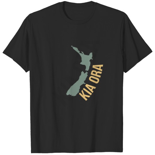 Discover New Zealand Map Kia Ora Hello Funny Gift Idea T-shirt