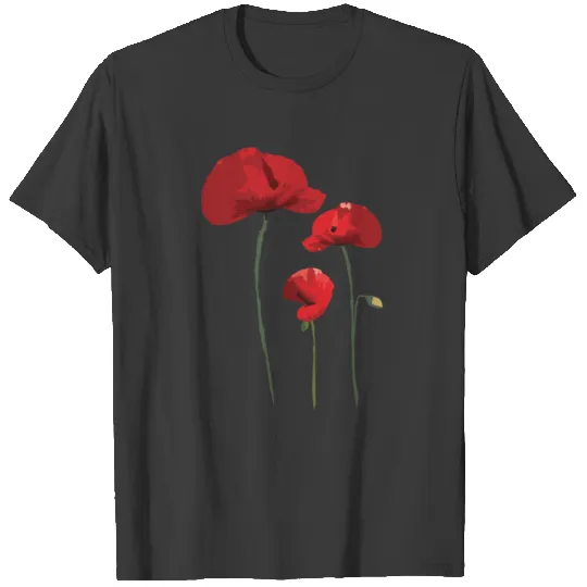 poppies flowers T-shirt