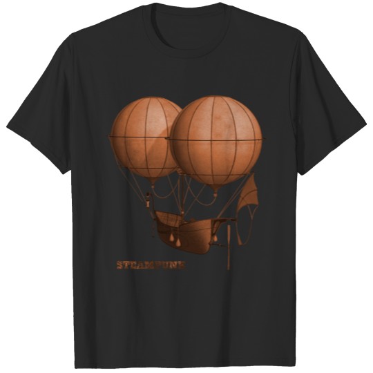 Steampunk airship balloon retro futurism T-shirt