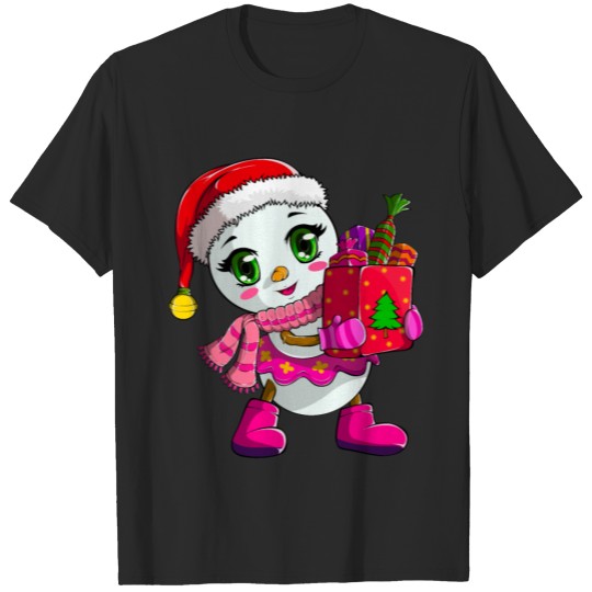Discover Cute Shopping Snowwoman Shopaholic Christmas T-shirt