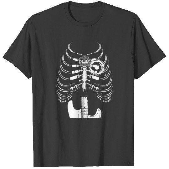 Guitar Skeleton Rib Cage Acoustic Guitar T-shirt