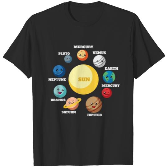 Funny Solar System Planets Space T-shirt