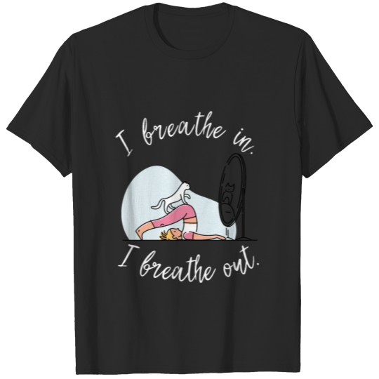 Discover Yoga Cat - I breath in. I breath out. Cat Mirror T-shirt