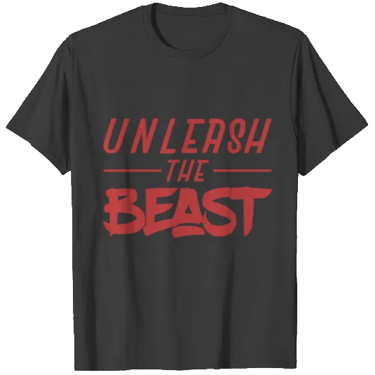 Unleash the Beast Fitness Workout Training Red T-shirt