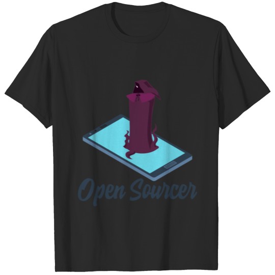 Discover Open Source Sorcerer Dark Computing Programming IT T-shirt