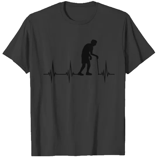 Discover Grandpa heartbeat EKG T-shirt