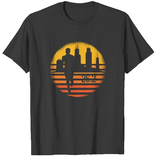 Chicago Running Marathon 26.2 Retro Vintage T-shirt