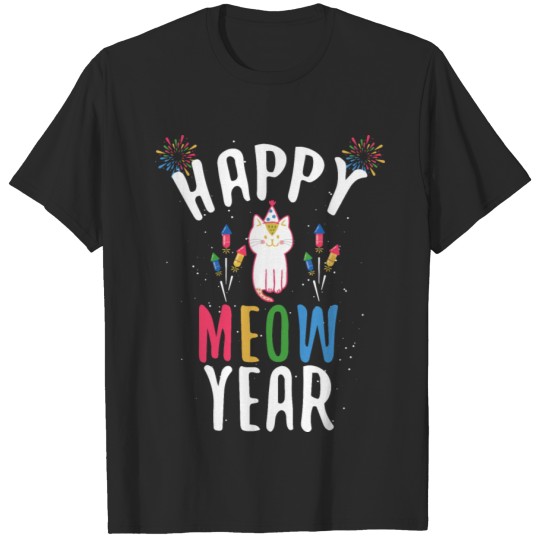Discover Happy Meow New Year 2020 Cat Lover Gift T-shirt