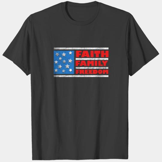 Faith Family Freedom Religious American Bible Chri T-shirt