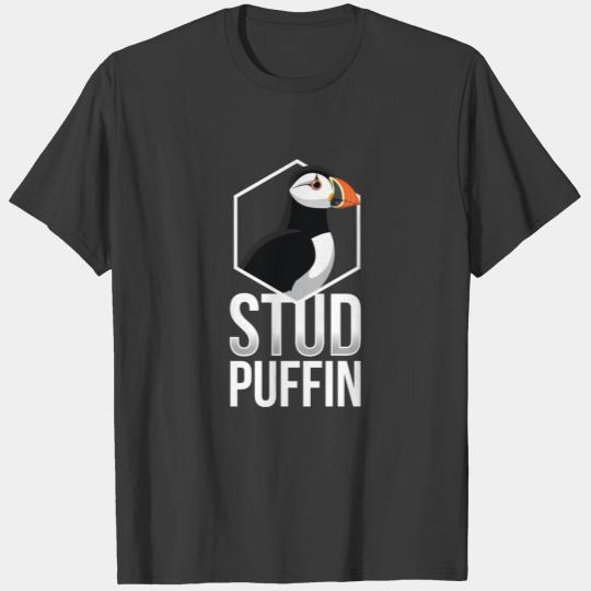 Stud Puffin Retro Bird Ornithologist T-shirt