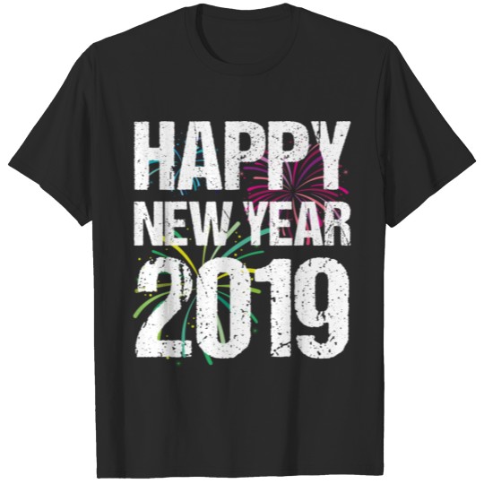 Discover Happy New Year 2019 Fireworks New Year's Eve Gift T-shirt