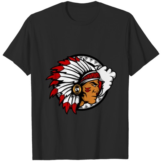 Discover Cartoon Indian feather headdress T-shirt