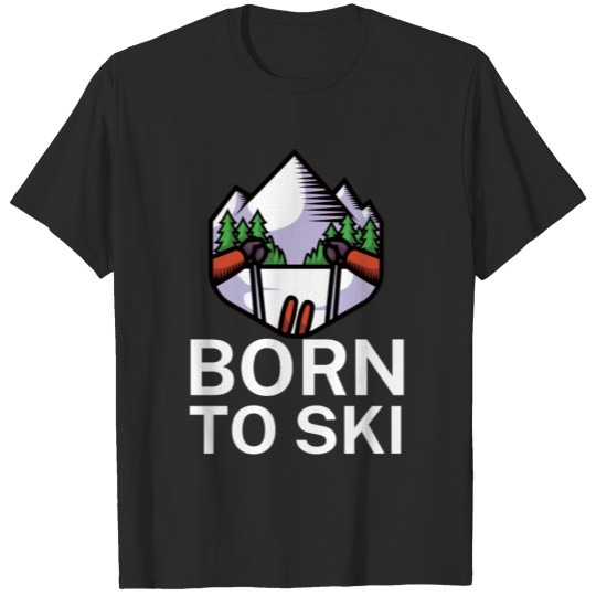 Discover Born to ski T-shirt